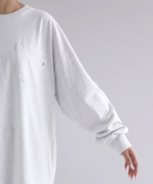 ANME(アンメ)の「エンブロイダリーポケット付き長袖Tシャツ(Tシャツ/カットソー・レディース・ブラック/オフホワイト/オートミール・M/L)」の12枚目の写真