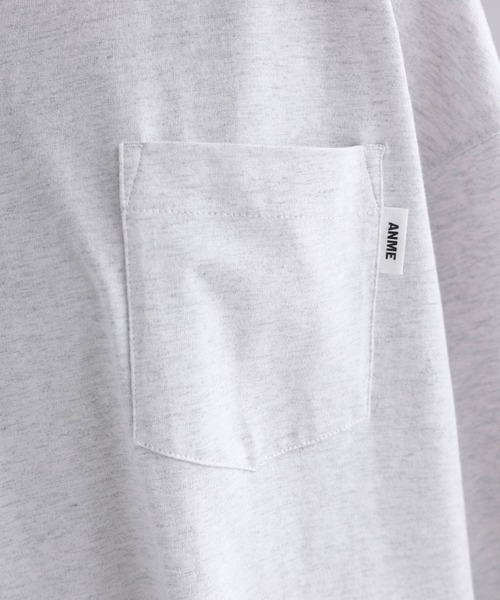 ANME(アンメ)の「エンブロイダリーポケット付き長袖Tシャツ(Tシャツ/カットソー・レディース・ブラック/オフホワイト/オートミール・M/L)」の10枚目の写真
