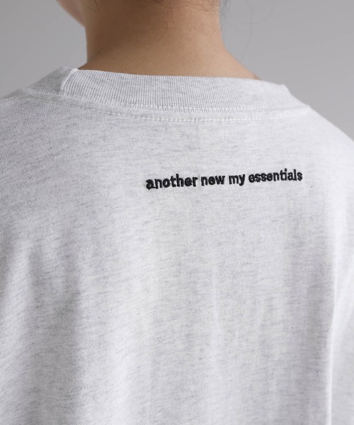 ANME(アンメ)の「エンブロイダリーポケット付き長袖Tシャツ(Tシャツ/カットソー・レディース・ブラック/オフホワイト/オートミール・M/L)」の7枚目の写真