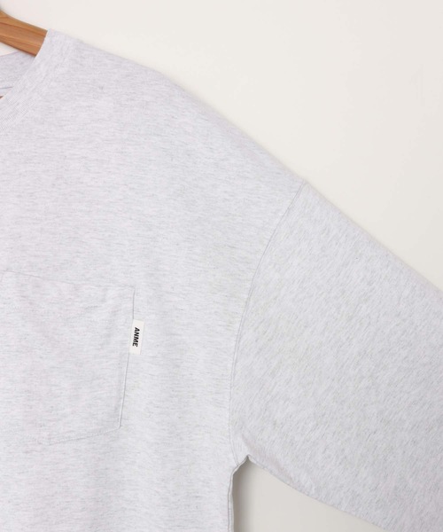 ANME(アンメ)の「エンブロイダリーポケット付き長袖Tシャツ(Tシャツ/カットソー・レディース・ブラック/オフホワイト/オートミール・M/L)」の4枚目の写真