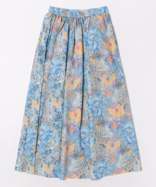 HUIT bouquet（ユイット）の「ギャザー フレアスカート Made with Liberty Fabric HUIT（スカート・レディース・ピンク/ブルー・S/M）」の17枚目の写真