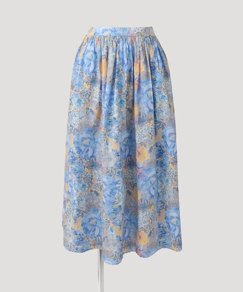 【セール】ギャザー フレアスカート Made with Liberty Fabric HUIT（スカート）｜HUIT bouquet（ユイット）