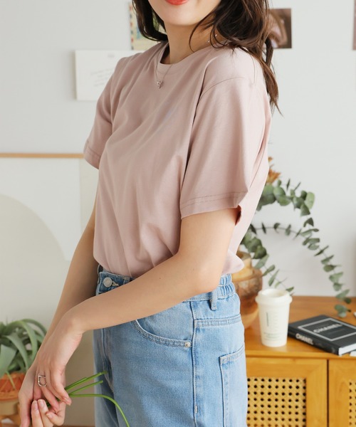 Girly Doll(ガーリードール)の「オリジナルプリントロゴTシャツ(Tシャツ/カットソー・レディース・ダークグレー/ピンク/ベージュ・F)」の16枚目の写真