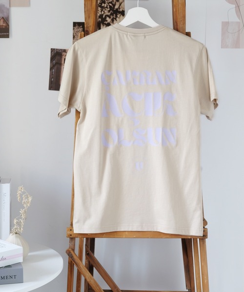 Girly Doll(ガーリードール)の「オリジナルプリントロゴTシャツ(Tシャツ/カットソー・レディース・ダークグレー/ピンク/ベージュ・F)」の21枚目の写真