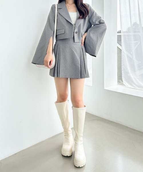 Heather（ヘザー）の「シャークスキンプリーツミニスカート　117629（スカート・レディース・ブラウン/ブラック/グレー・S/M）」の18枚目の写真