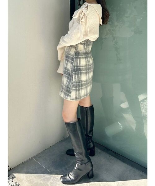 MERCURYDUO（マーキュリーデュオ）の「2WAYアシメカラーニット（ニット/セーター・レディース・イエロー/ライトブルー/アイボリー・FREE）」の10枚目の写真