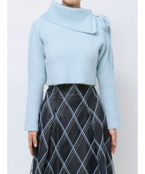 MERCURYDUO（マーキュリーデュオ）の「2WAYアシメカラーニット（ニット/セーター・レディース・イエロー/ライトブルー/アイボリー・FREE）」の12枚目の写真