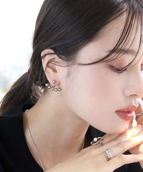 abaskdesign(アバスクデザイン)の「金属アレルギー対応 2wayバックキャッチスタッズステンレスピアス(ピアス(両耳用)・レディース・ゴールド/シルバー・FREE)」の15枚目の写真