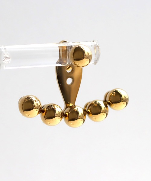 abaskdesign(アバスクデザイン)の「金属アレルギー対応 2wayバックキャッチスタッズステンレスピアス(ピアス(両耳用)・レディース・ゴールド/シルバー・FREE)」の11枚目の写真