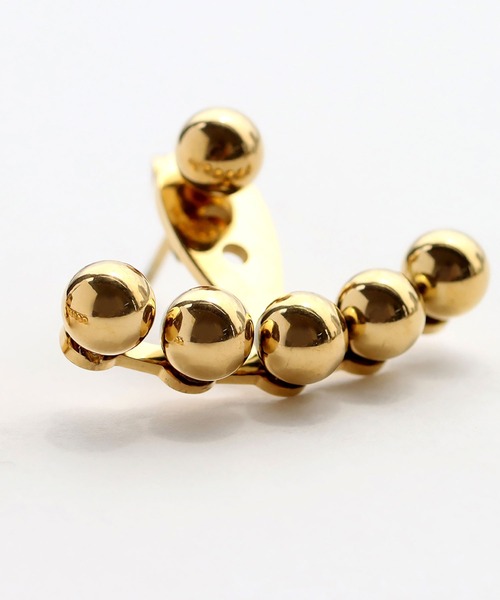 abaskdesign(アバスクデザイン)の「金属アレルギー対応 2wayバックキャッチスタッズステンレスピアス(ピアス(両耳用)・レディース・ゴールド/シルバー・FREE)」の9枚目の写真