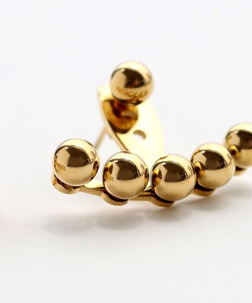 abaskdesign(アバスクデザイン)の「金属アレルギー対応 2wayバックキャッチスタッズステンレスピアス(ピアス(両耳用)・レディース・ゴールド/シルバー・FREE)」の7枚目の写真