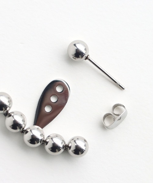 abaskdesign(アバスクデザイン)の「金属アレルギー対応 2wayバックキャッチスタッズステンレスピアス(ピアス(両耳用)・レディース・ゴールド/シルバー・FREE)」の6枚目の写真