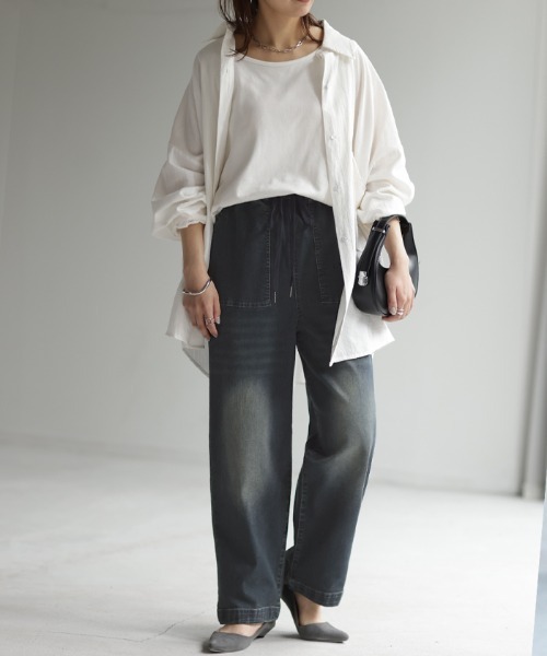 HUG.U（ハグユー）の「選べる裏地デニム（デニムパンツ・レディース・インディゴブルー/ダークインディゴブルー/ライトインディゴブルー/ブルー系その他/ライトブルー/ブルー系その他2・M(レギュラー丈)/M(トール丈)/L(レギュラー丈)/L(トール丈)）」の18枚目の写真