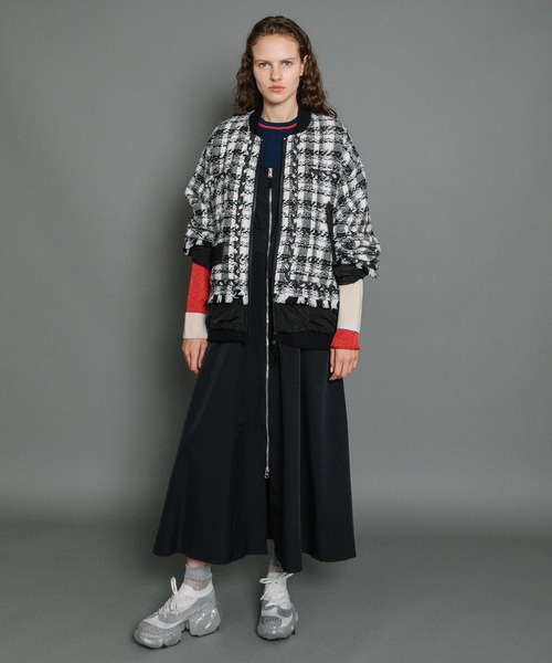 AULA AILA リブニット 長袖 トップス　新品　人気品薄 カラーブロックランダムリブニット（ニット/セーター）｜AULA AILA