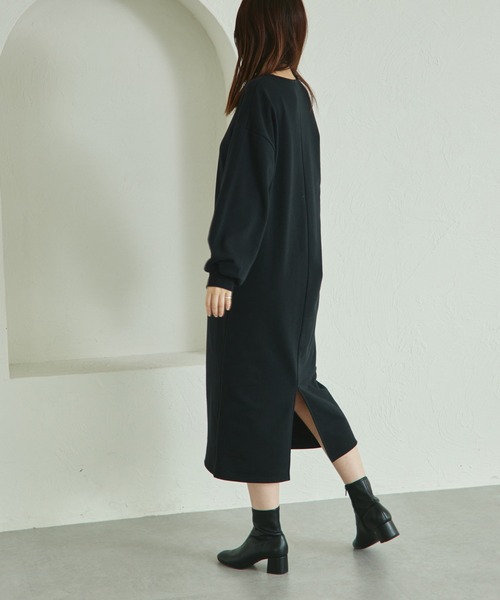 pairmanon(ペアマノン)の「【リンクコーデ】【ママサイズ】裏毛 レイヤード風 ワンピース(ワンピース・レディース・ブラック/ベージュ/グレー・FREE)」の15枚目の写真