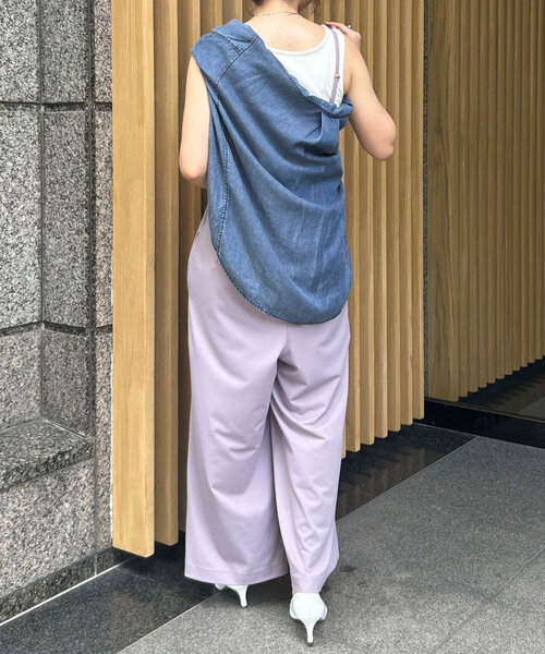 Jena espace merveilleux(ジェナ エスパスメルヴェイユ)の「キャミサロペット(ワンピース・レディース・パープル/ブラック・FREE)」の4枚目の写真