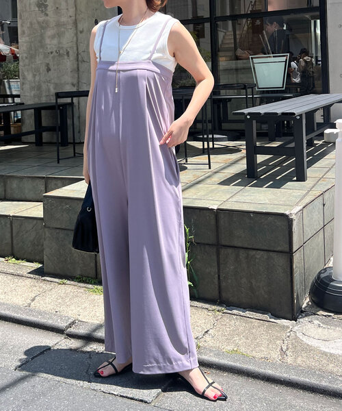 Jena espace merveilleux(ジェナ エスパスメルヴェイユ)の「キャミサロペット(ワンピース・レディース・パープル/ブラック・FREE)」の7枚目の写真