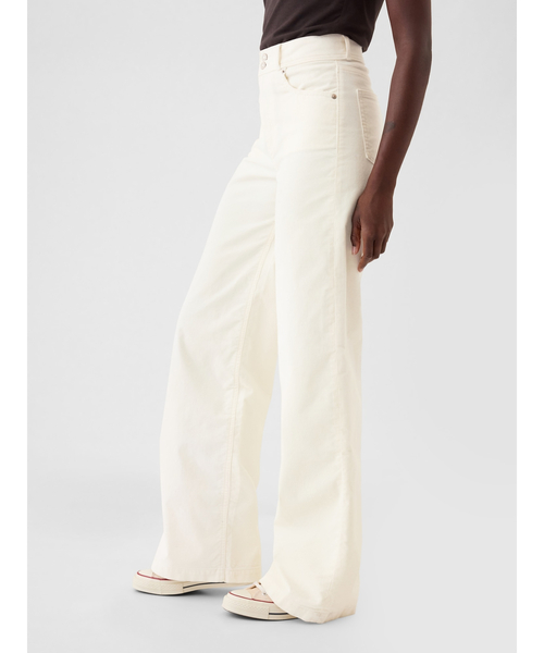 GAP（ギャップ）の「ハイライズ コーデュロイ ストライド ワイドパンツ（その他パンツ・レディース・アイボリー/ブラウン・23/24/25/26/27/28/29/30）」の7枚目の写真