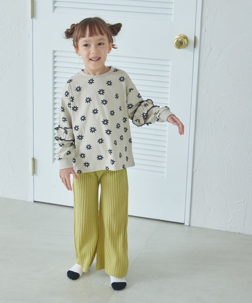 pairmanon(ペアマノン)の「総柄 袖フリル 長袖 Tシャツ(Tシャツ/カットソー・キッズ・ブラック系その他2/ベージュ系その他/ベージュ系その他2/ブラック系その他・140/110/100/120/150/90/130)」の13枚目の写真