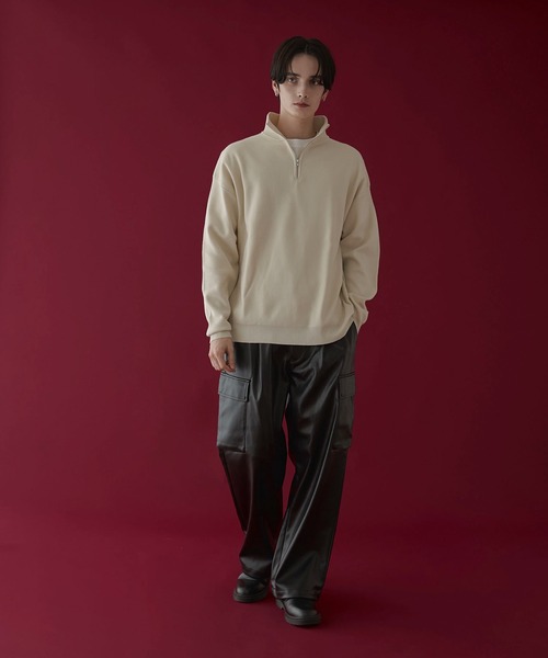 LUCY（ルーシー）の「LUCY/エコレザーカーゴスラックス（スラックス・メンズ・ブラック・LARGE/MEDIUM）」の2枚目の写真