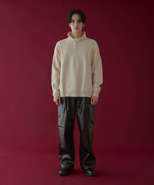 LUCY（ルーシー）の「LUCY/エコレザーカーゴスラックス（スラックス・メンズ・ブラック・LARGE/MEDIUM）」の8枚目の写真