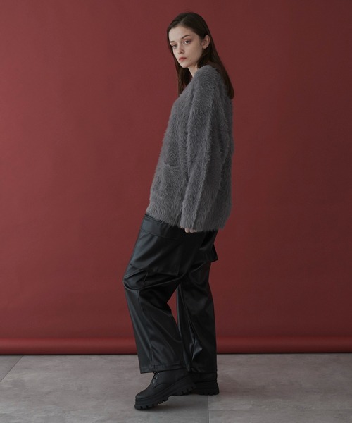 LUCY（ルーシー）の「LUCY/エコレザーカーゴスラックス（スラックス・メンズ・ブラック・LARGE/MEDIUM）」の21枚目の写真