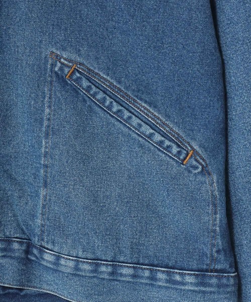 Wrangler（ラングラー）の「Wrangler/ラングラー Denim Boa Lined Trucker Jacket/デニム 裏ボア 襟コーデュロイ トラッカージャケット/227MJL/レディース メンズ（デニムジャケット・メンズ・インディゴブルー/ブラック/ワンウォッシュ・M/L/XL）」の12枚目の写真