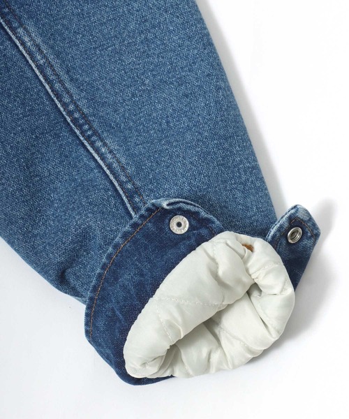 Wrangler（ラングラー）の「Wrangler/ラングラー Denim Boa Lined Trucker Jacket/デニム 裏ボア 襟コーデュロイ トラッカージャケット/227MJL/レディース メンズ（デニムジャケット・メンズ・インディゴブルー/ブラック/ワンウォッシュ・M/L/XL）」の17枚目の写真