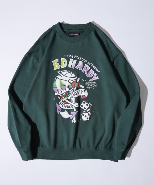 WS select ED HARDY 長袖オーバーサイズスウェットシャツ（スウェット
