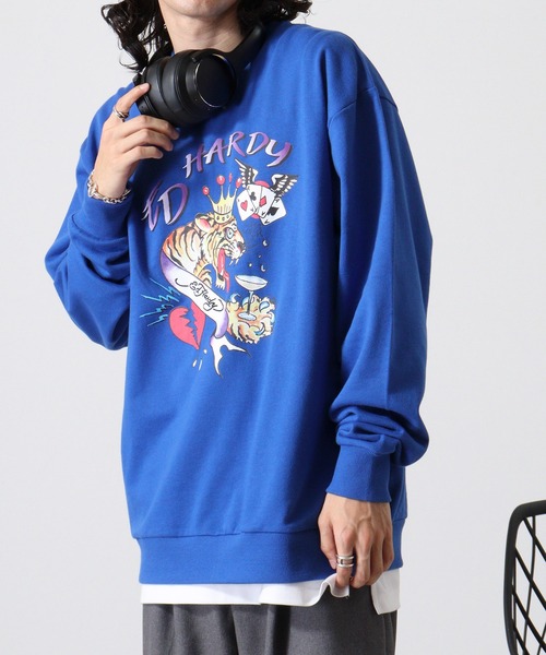 Ed Hardy(エドハーディー)の「WS select ED HARDY 長袖オーバーサイズスウェットシャツ(スウェット・メンズ・グリーン系1/ブラック系2/ブルー系2/ブラック系1/グリーン系2/ブルー系1・L/M)」の20枚目の写真