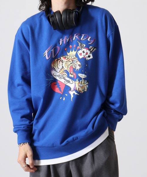 Ed Hardy(エドハーディー)の「WS select ED HARDY 長袖オーバーサイズスウェットシャツ(スウェット・メンズ・グリーン系1/ブラック系2/ブルー系2/ブラック系1/グリーン系2/ブルー系1・L/M)」の21枚目の写真
