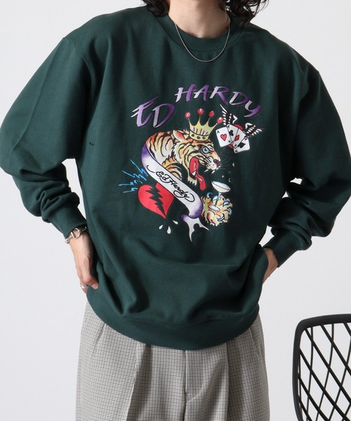 Ed Hardy(エドハーディー)の「WS select ED HARDY 長袖オーバーサイズスウェットシャツ(スウェット・メンズ・グリーン系1/ブラック系2/ブルー系2/ブラック系1/グリーン系2/ブルー系1・L/M)」の11枚目の写真