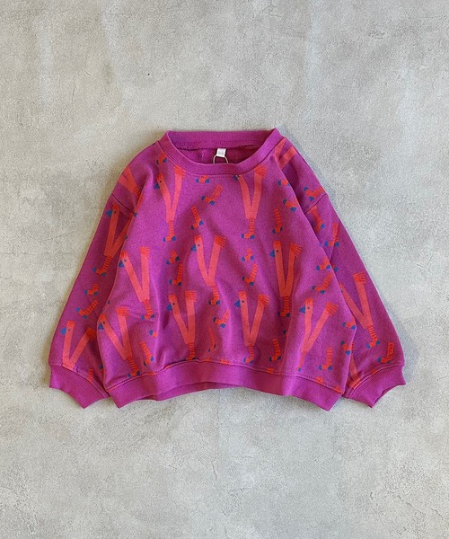 HOGAN RANCH WEAR（ホーガンランチウエア）の「ソウガラトレーナー（スウェット・キッズ・ライトグリーン/レッド/ブラウン/グリーン/パープル/ライトブルー/オフホワイト/グレー・80/90/95/100/110/120/130/140/150）」の7枚目の写真