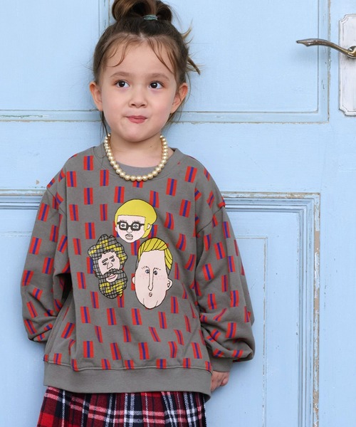 HOGAN RANCH WEAR（ホーガンランチウエア）の「ソウガラトレーナー（スウェット・キッズ・ライトグリーン/レッド/ブラウン/グリーン/パープル/ライトブルー/オフホワイト/グレー・80/90/95/100/110/120/130/140/150）」の3枚目の写真