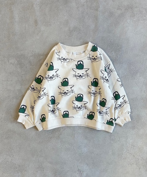 HOGAN RANCH WEAR（ホーガンランチウエア）の「ソウガラトレーナー（スウェット・キッズ・ライトグリーン/レッド/ブラウン/グリーン/パープル/ライトブルー/オフホワイト/グレー・80/90/95/100/110/120/130/140/150）」の2枚目の写真