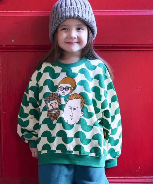 HOGAN RANCH WEAR（ホーガンランチウエア）の「ソウガラトレーナー（スウェット・キッズ・ライトグリーン/レッド/ブラウン/グリーン/パープル/ライトブルー/オフホワイト/グレー・80/90/95/100/110/120/130/140/150）」の5枚目の写真