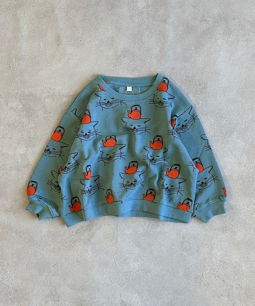 HOGAN RANCH WEAR（ホーガンランチウエア）の「ソウガラトレーナー（スウェット・キッズ・ライトグリーン/レッド/ブラウン/グリーン/パープル/ライトブルー/オフホワイト/グレー・80/90/95/100/110/120/130/140/150）」の6枚目の写真