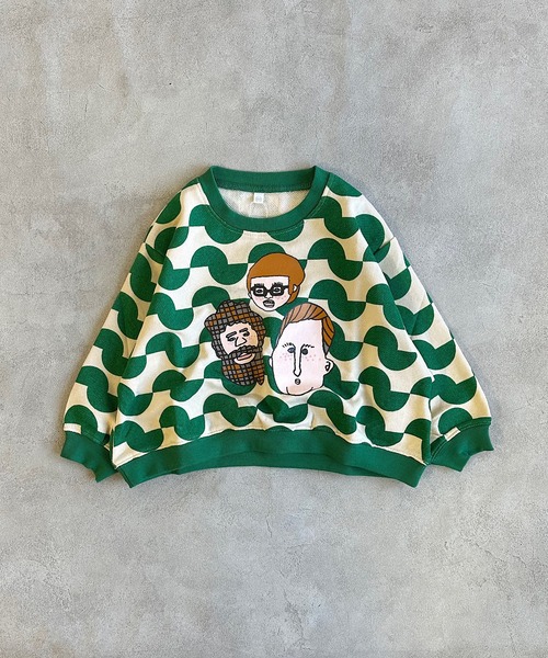 HOGAN RANCH WEAR（ホーガンランチウエア）の「ソウガラトレーナー（スウェット・キッズ・ライトグリーン/レッド/ブラウン/グリーン/パープル/ライトブルー/オフホワイト/グレー・80/90/95/100/110/120/130/140/150）」の14枚目の写真