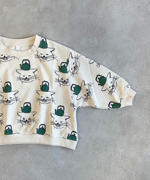 HOGAN RANCH WEAR（ホーガンランチウエア）の「ソウガラトレーナー（スウェット・キッズ・ライトグリーン/レッド/ブラウン/グリーン/パープル/ライトブルー/オフホワイト/グレー・80/90/95/100/110/120/130/140/150）」の10枚目の写真