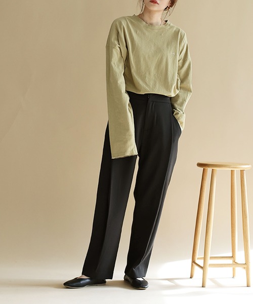 NOAHL（ノアル）の「【NOAHL】ヴィンテージライク刺繍ロンT（Tシャツ/カットソー・レディース・オフホワイト/ブルーグレー/キナリ/モカ/チャコール/ブラウン/ライトグリーン・S/FREE）」の16枚目の写真