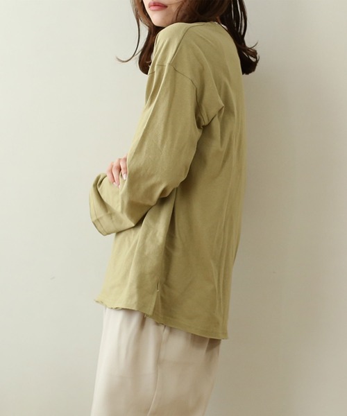 NOAHL（ノアル）の「【NOAHL】ヴィンテージライク刺繍ロンT（Tシャツ/カットソー・レディース・オフホワイト/ブルーグレー/キナリ/モカ/チャコール/ブラウン/ライトグリーン・S/FREE）」の18枚目の写真