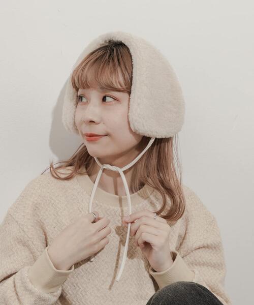 SMELLY（スメリー）の「ストラップボアイヤーマフ（イヤーマフ・レディース・アイボリー/ベージュ・-）」の5枚目の写真