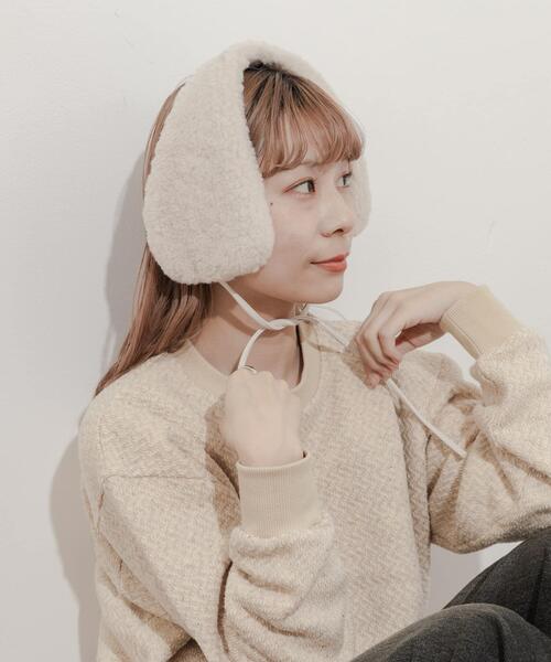 SMELLY（スメリー）の「ストラップボアイヤーマフ（イヤーマフ・レディース・アイボリー/ベージュ・-）」の6枚目の写真