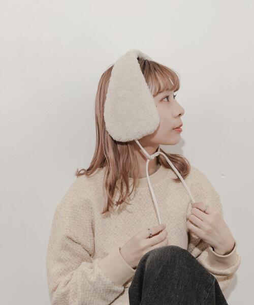 SMELLY（スメリー）の「ストラップボアイヤーマフ（イヤーマフ・レディース・アイボリー/ベージュ・-）」の7枚目の写真