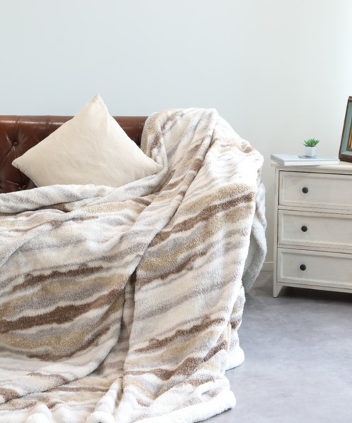 【セール】ふわふわリバーシブル毛布（ブランケット）｜aimoha（アイモハ）