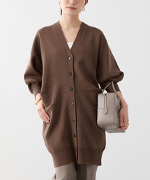 ダブルニットtuck ロングカーディガン