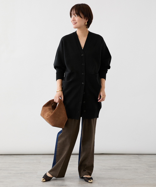 VERMEIL par iena◆カーディガン(薄手)/24080938591030/ダブルニットtuckカーディガン VERMEIL par iena カーディガン Linen knit topper レディース