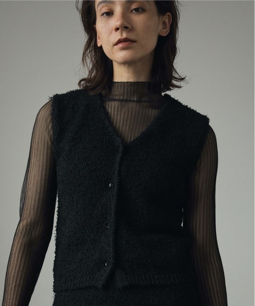 ラスト1点【anuke】アンヌーク Loop Knit Vest ブラウン ànuke online store（アンヌーク） / Loop Knit VestLoop Knit Vest