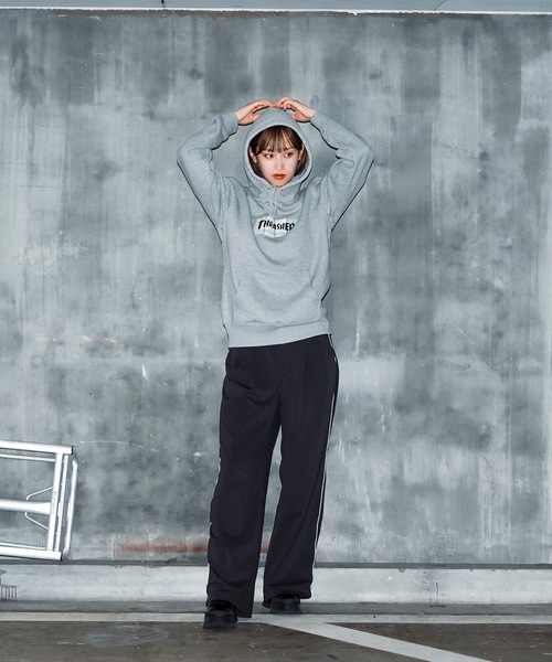 THRASHER(スラッシャー)の「4C BOX LOGO HOODIE SWEAT PARKA/スラッシャー4カラーボックスロゴプリントストリートサイジングプルオーバーフーディ(パーカー・メンズ・ブラック系その他/グレー系その他2/ブラック系その他2/グレー系その他・XX-LARGE/X-LARGE/LARGE/MEDIUM)」の6枚目の写真