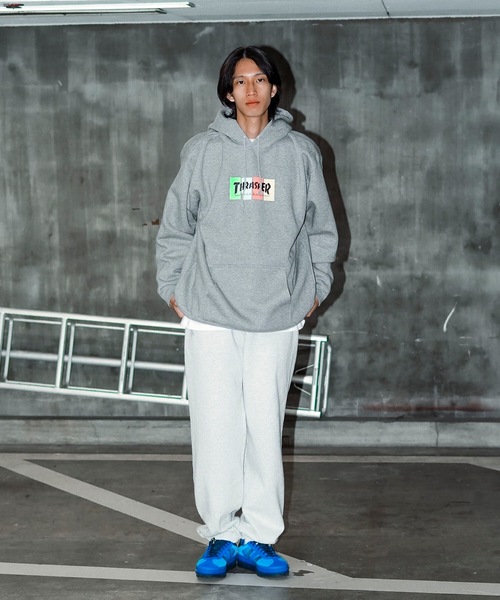 THRASHER(スラッシャー)の「4C BOX LOGO HOODIE SWEAT PARKA/スラッシャー4カラーボックスロゴプリントストリートサイジングプルオーバーフーディ(パーカー・メンズ・ブラック系その他/グレー系その他2/ブラック系その他2/グレー系その他・XX-LARGE/X-LARGE/LARGE/MEDIUM)」の20枚目の写真